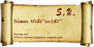 Simon Ulászló névjegykártya